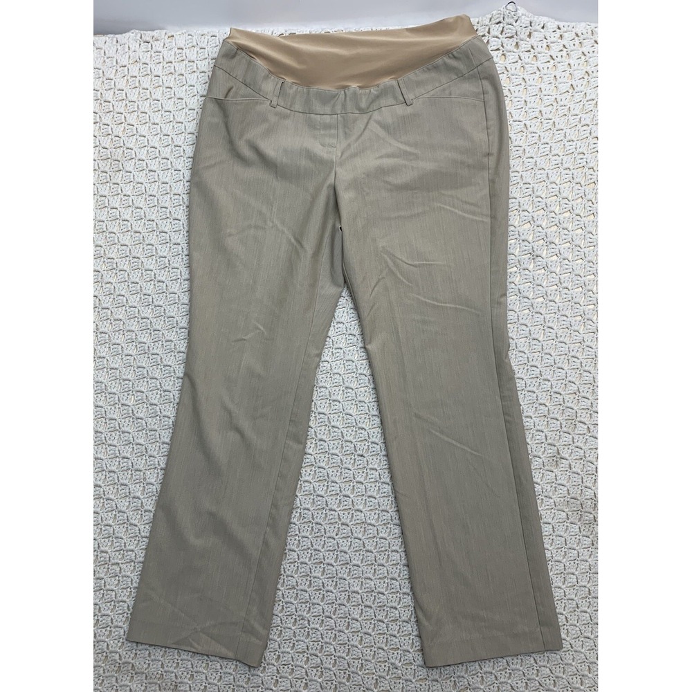 Duo Maternity Tan Wide Leg Pants
